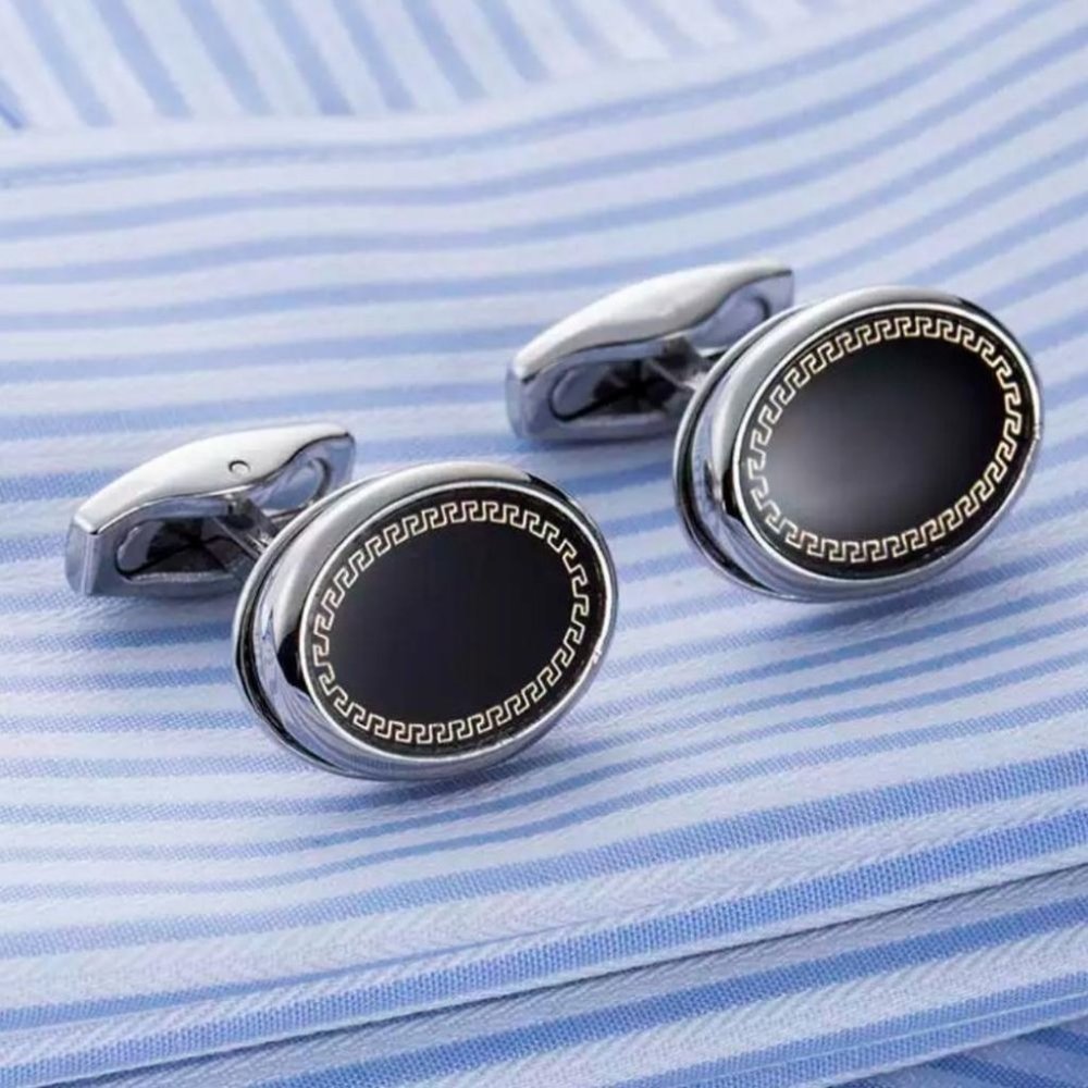 Stainless Steel High Quality Oval Cuff Links